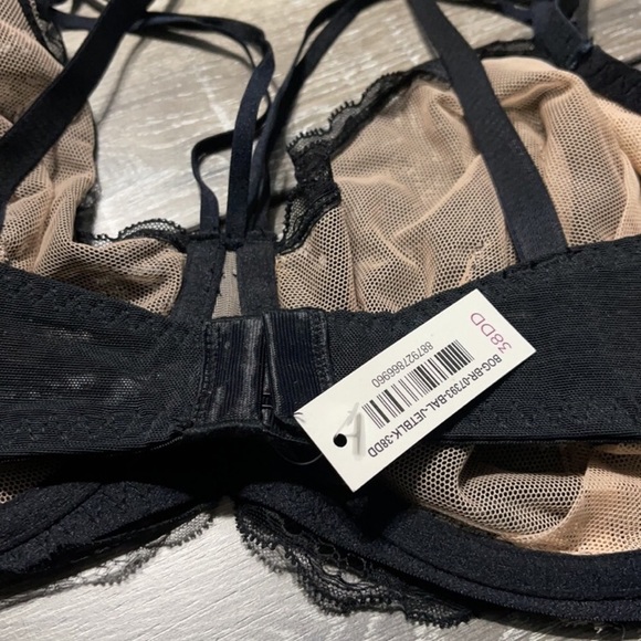 NWT Adore Me Strappy Black Lace 38DD Bra - Picture 3 of 5